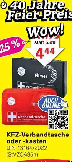 KFZ-Verbandtasche oder -kasten - Jetzt zum Angebotspreis!