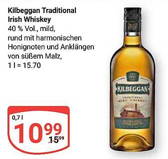 Kilbeggan Traditional Irish Whiskey 0,7l