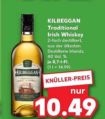 KILBEGGAN Traditional Irish Whiskey