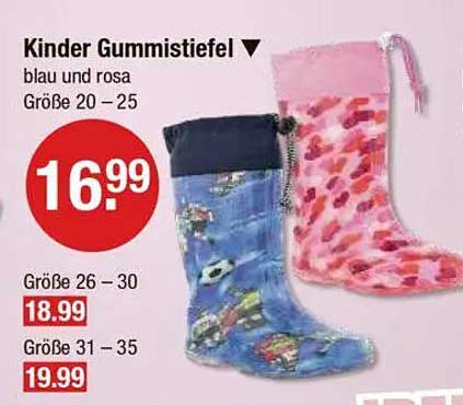 Kinder Gummistiefel - blau und rosa