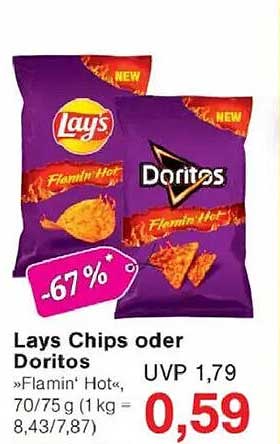 Lays Chips oder Doritos »Flamin‘ Hot«