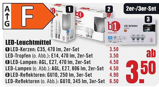 LED-Leuchtmittel 2er-Set ab 3,50 €
