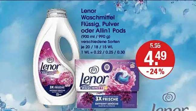 Lenor Waschmittel Flüssig, Pulver oder Allin1 Pods