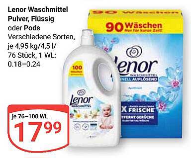Lenor Waschmittel Pulver, Flüssig oder Pods - Verschiedene Sorten