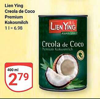 Lien Ying Creola de Coco Premium Kokosmilch 400 ml