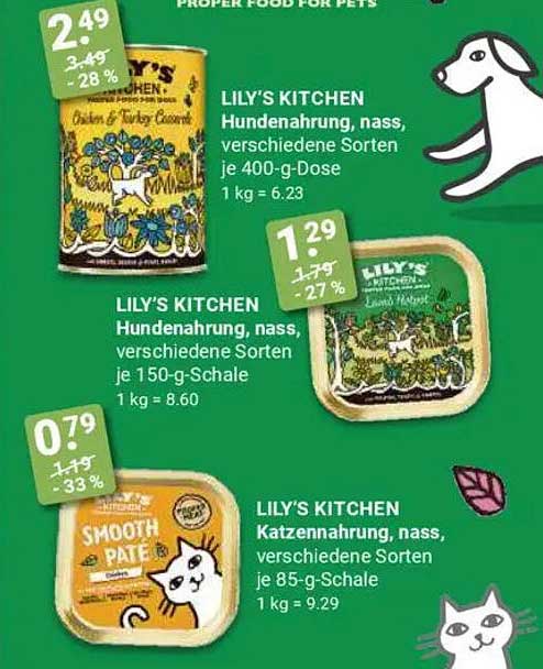 LILY'S KITCHEN Hundenahrung nass, verschiedene Sorten je 400-g-Dose