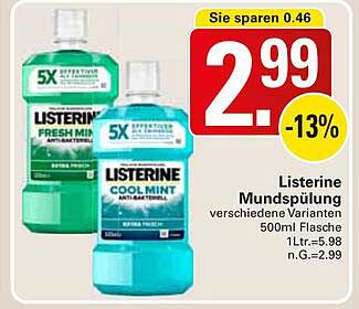 Listerine Mundspülung verschiedene Varianten 500ml Flasche