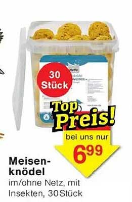 Meisenknödel im/ohne Netz, mit Insekten, 30 Stück