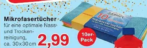 Mikrofaser-Tücher für eine optimale Nass- und Trockenreinigung, 10er-Pack