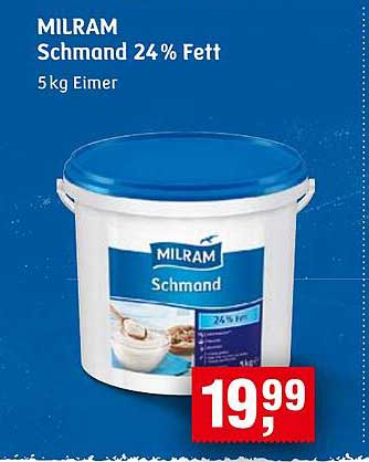 MILRAM Schmand 24% Fett 5 kg Eimer