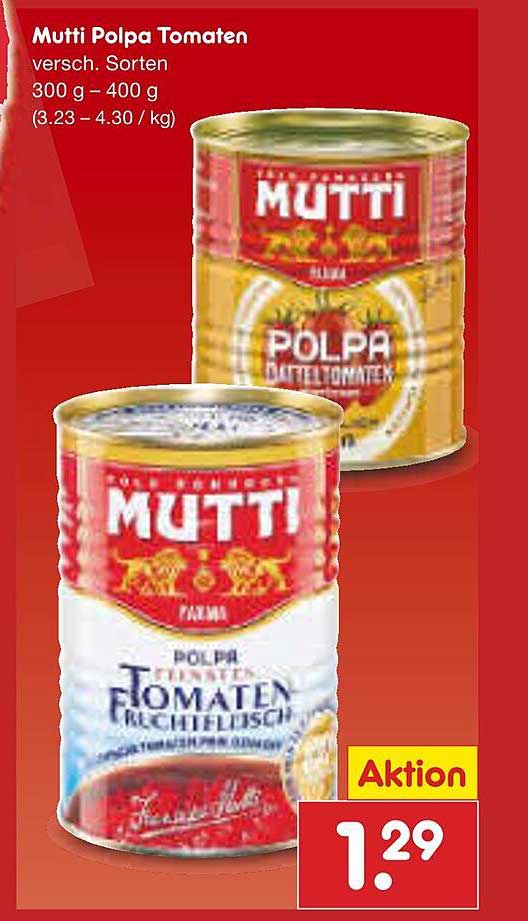 Mutti Polpa Tomaten, versch. Sorten, 400 g