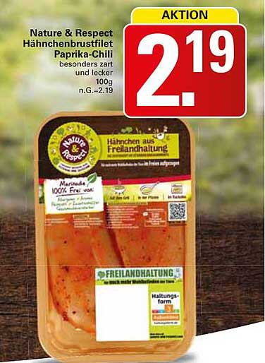 Nature & Respect Hähnchenbrustfilet Paprika-Chili