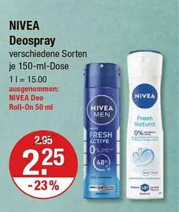 NIVEA Deospray verschiedene Sorten je 150-ml-Dose
