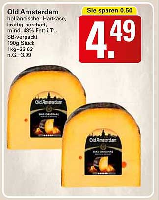 Old Amsterdam holländischer Hartkäse, kräftig-herzhaft
