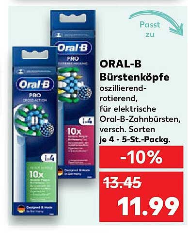 ORAL-B Bürstenköpfe - oszillierend-rotierend, für elektrische Oral-B-Zahnbürsten