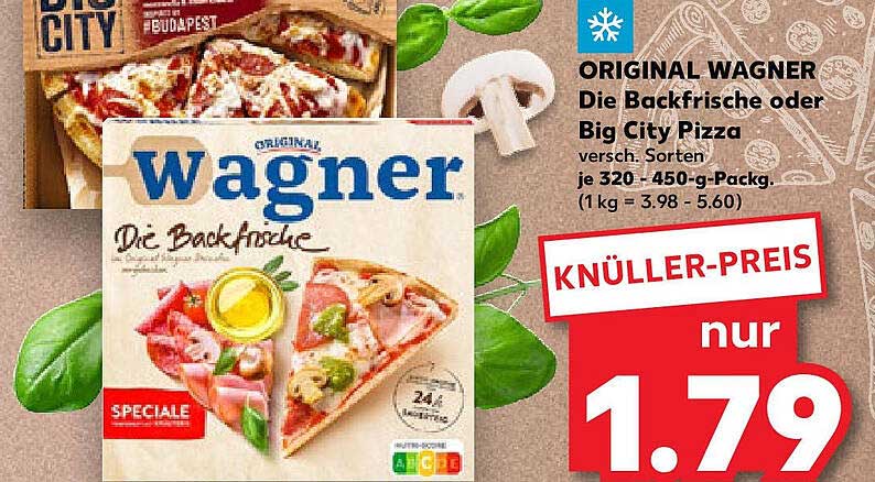 ORIGINAL WAGNER Die Backfrische oder Big City Pizza