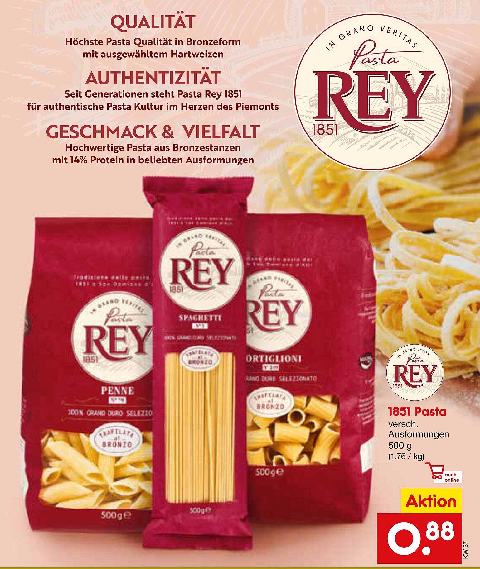 Pasta Rey 1851 – Verschiedene Ausformungen, 500 g