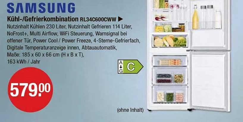 Samsung Kühl-/Gefrierkombination RL34C600CWW