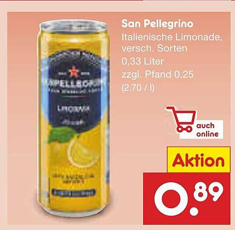 San Pellegrino Italienne Limonade, 0,33 Liter