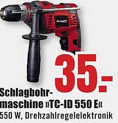 Schlagbohrmaschine »TC-ID 550 E« 550 W, Drehzahl-regel elektronik