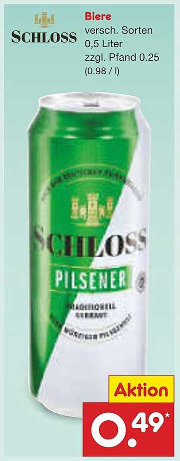 Schloss Pilsener Bier 0,5 Liter - Aktion