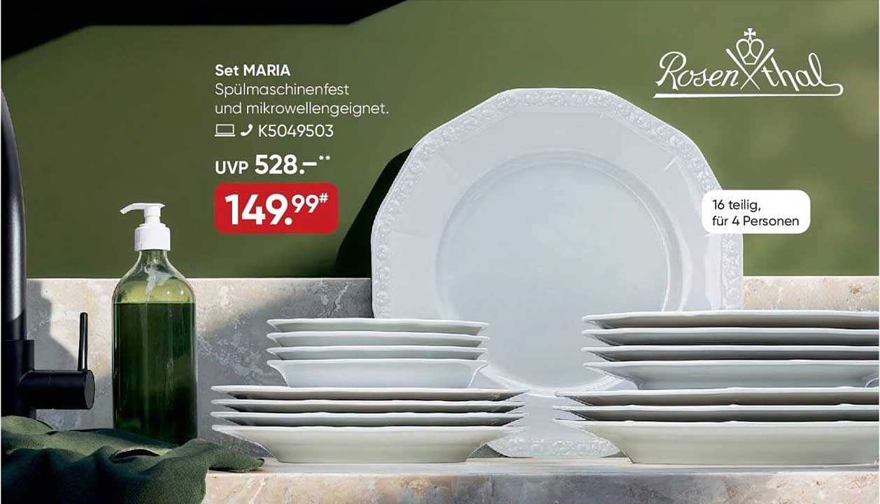 Set MARIA - Spülmaschinenfest und mikrowellengeeignet