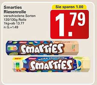 Smarties Riesenrolle verschiedene Sorten 120/130g Rolle