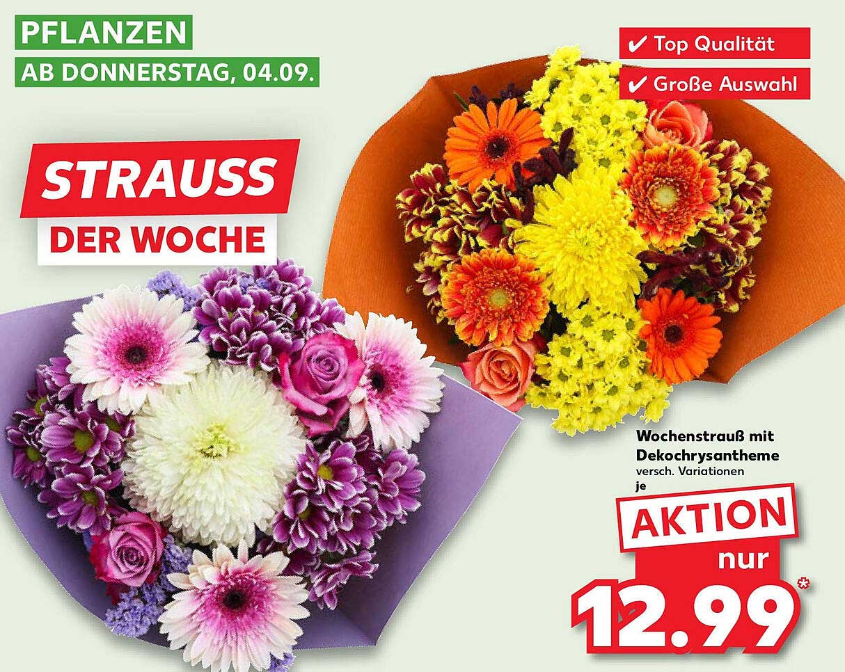 STRAUSS DER WOCHE - Wochenstrauß mit Dekochrysanthemen