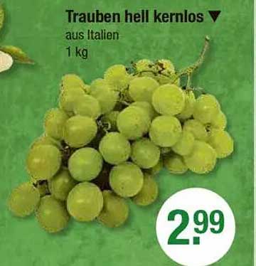 Trauben hell kernlos aus Italien – 1 kg