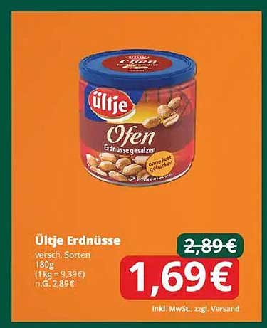 Ültje Erdnüsse - Ofen geröstet und gesalzen (180g)