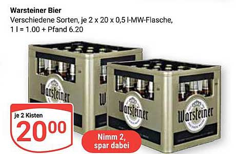 Warsteiner Bier – 2 Kisten Angebot
