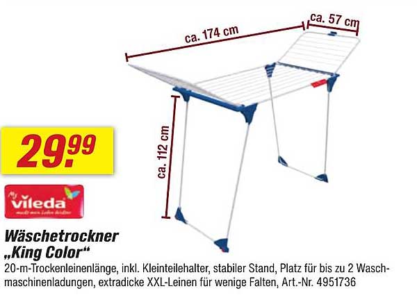 Wäscheständer 'King Color' von Vileda