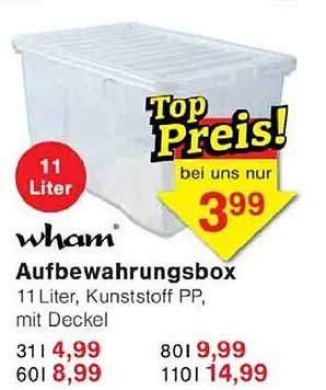 wham Aufbewahrungsbox 11 Liter mit Deckel