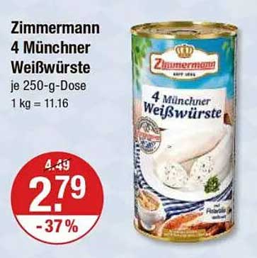 Zimmermann 4 Münchner Weißwürste