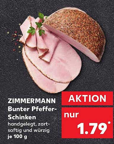 Zimmermann Bunter Pfeffer-Schinken - handgelegt, zart-saftig und würzig