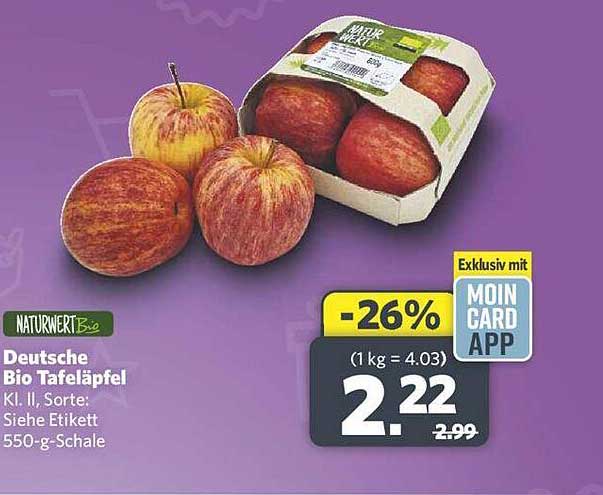 Deutsche Bio Tafeläpfel