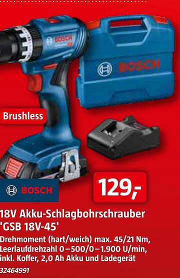 18V Akku-Schlagbohrschrauber 'GSB 18V-45'