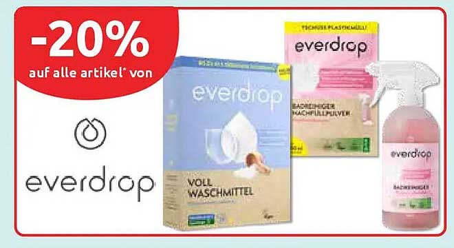 20% Rabatt auf alle Artikel von everdrop