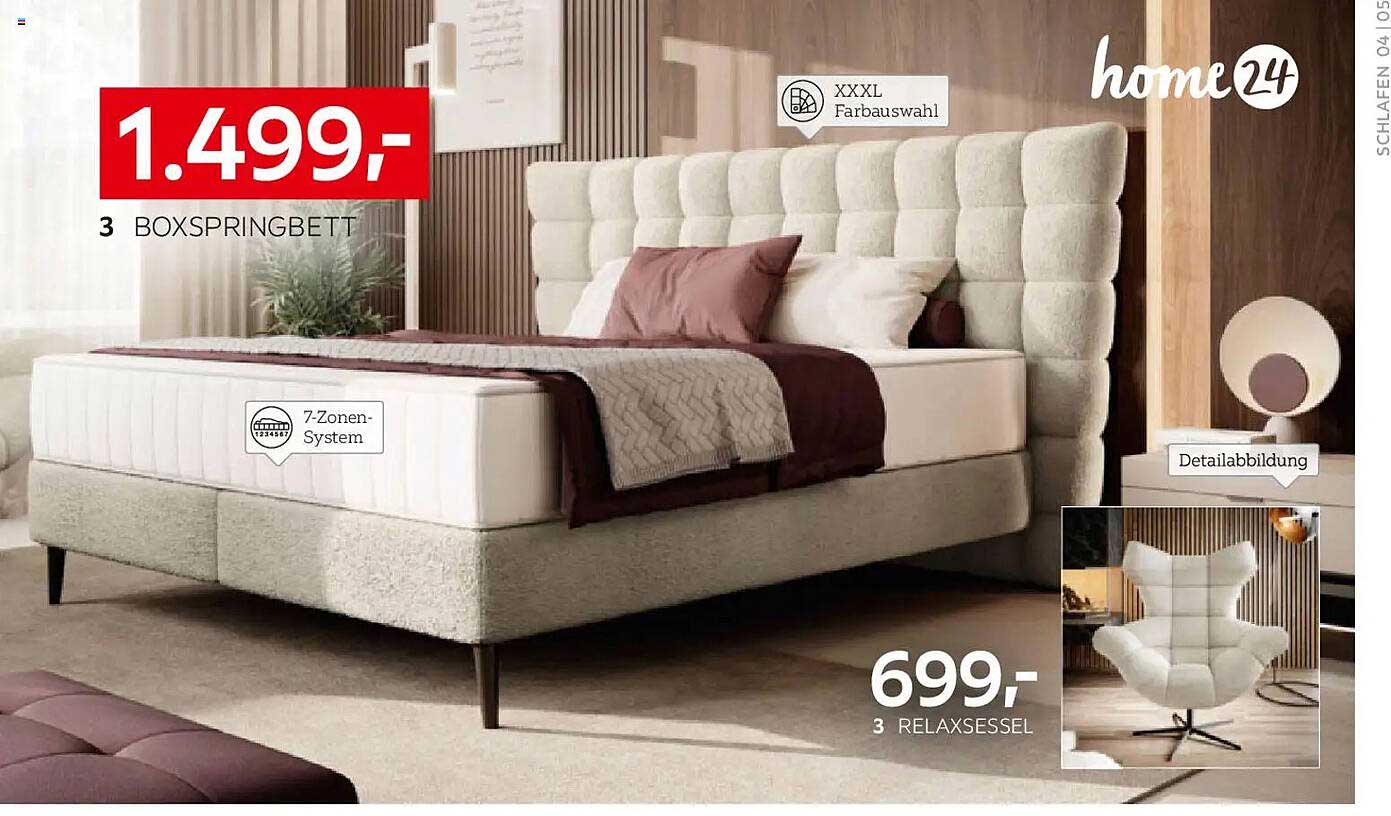 3 BOXSPRINGBETT für 1.499,-