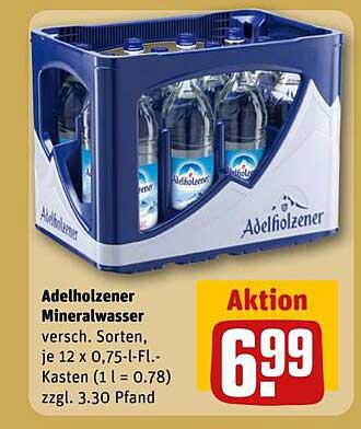 Adelholzener Mineralwasser - Verschiedene Sorten, 12 x 0,75 l-Kasten