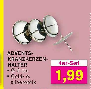 ADVENTS-KRANZKERZEN-HALTER 4er-Set