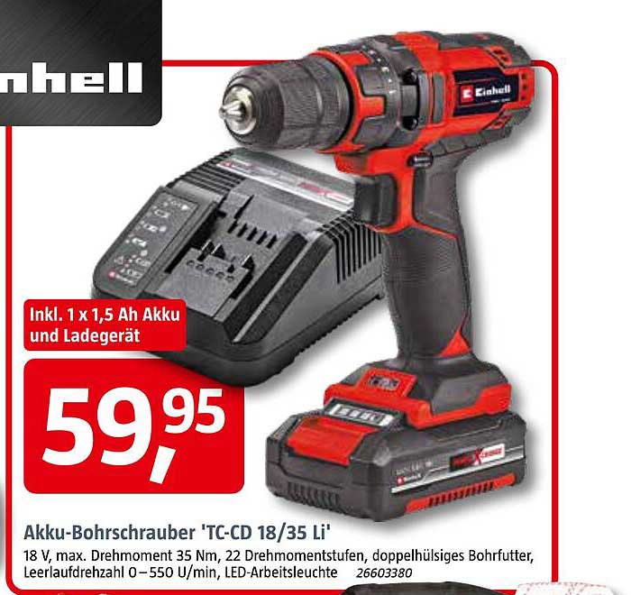 Akku-Bohrschrauber 'TC-CD 18/35 Li'