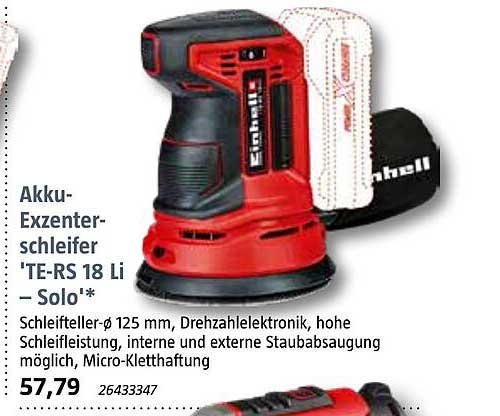 Akku-Exzenterschleifer 'TE-RS 18 Li – Solo'*
