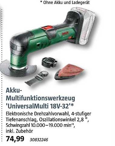 Akku-Multifunktionswerkzeug 'UniversalMulti 18V-32'*