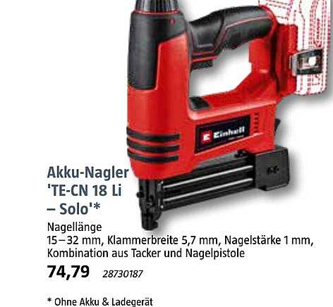 Akku-Nagler 'TE-CN 18 Li – Solo'*