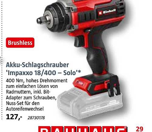 Akku-Schlagschrauber 'Impaxxo 18/400 - Solo'*