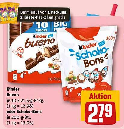 Aktion: Kinder Bueno und Schoko-Bons