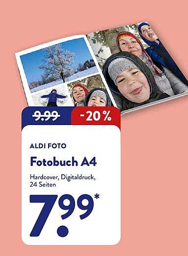 ALDI FOTO Fotobuch A4 Hardcover, Digitaldruck, 24 Seiten