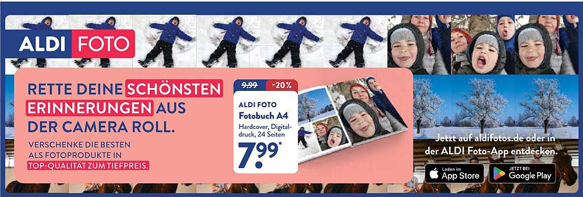 ALDI FOTO Fotobuch A4 Hardcover, Digitaldruck, 24 Seiten
