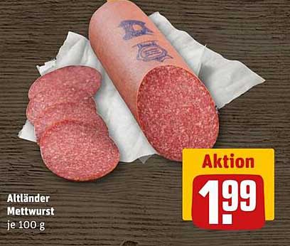 Altländer Mettwurst je 100 g
